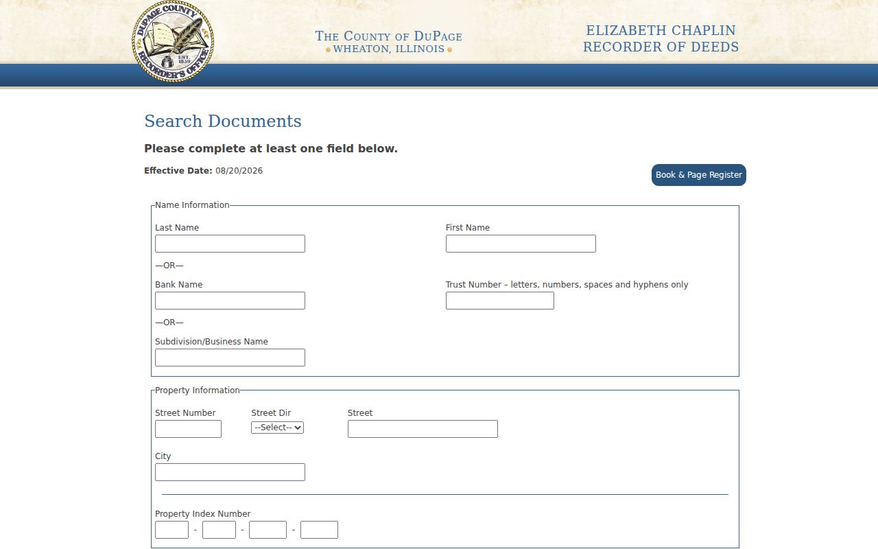 Addison residents directory DuPage Recorder search