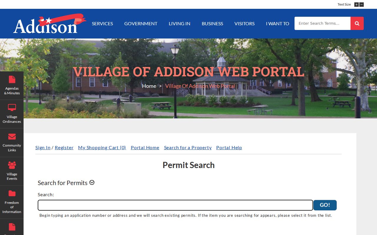 Addison CityView permit locator for public activity around a block